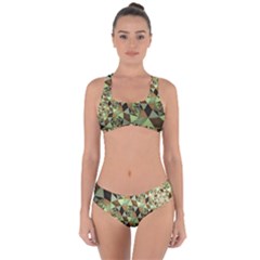 Fractal Mosaic Abstract Fractal Art Criss Cross Bikini Set