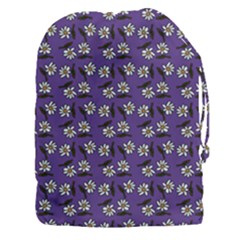 Daisy Purple Drawstring Pouch (xxxl) by snowwhitegirl