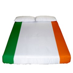 Flag Of Ireland Irish Flag Fitted Sheet (queen Size) by FlagGallery