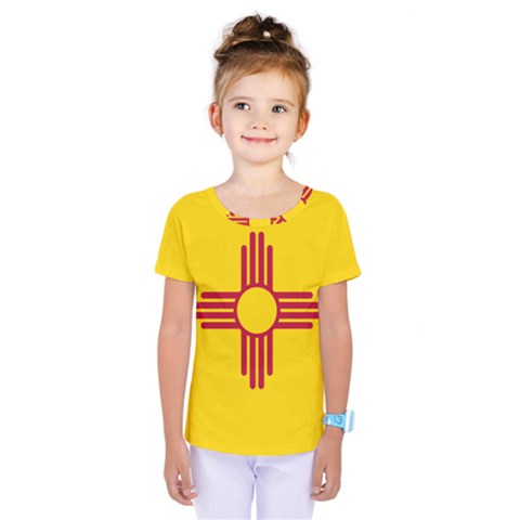 New Mexico Flag Kids  One Piece Tee by FlagGallery