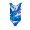 Japanese Wave Japanese Ocean Waves Kids  Frill Swimsuit View2