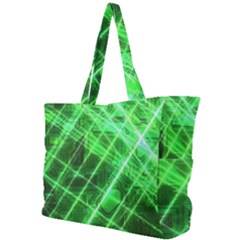 Futuristic Background Laser Green Simple Shoulder Bag by Pakrebo