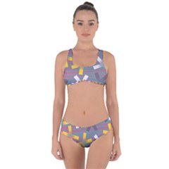 Background Abstract Non Seamless Criss Cross Bikini Set