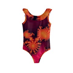 Spiral Background Pattern Texture Kids  Frill Swimsuit