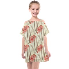 Flower Flora Leaf Wallpaper Kids  One Piece Chiffon Dress