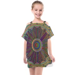 Mandala Decorative Ornamental Kids  One Piece Chiffon Dress