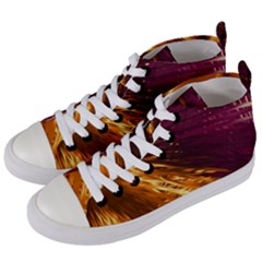 Lines Curlicue Fantasy Colorful Women s Mid-top Canvas Sneakers by Bajindul