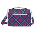 Purple Textile And Fabric Pattern Satchel Shoulder Bag View3