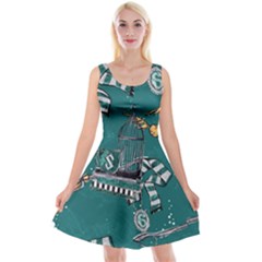 Slytherin Pattern Reversible Velvet Sleeveless Dress by Sobalvarro