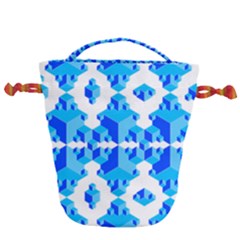 Cubes Abstract Wallpapers Drawstring Bucket Bag by HermanTelo