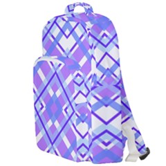 Geometric Plaid Purple Blue Double Compartment Backpack by Mariart