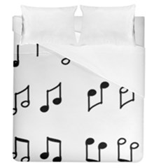 Piano Notes Music Duvet Cover (queen Size) by HermanTelo