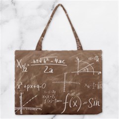 Mathematics Brown Zipper Medium Tote Bag by snowwhitegirl