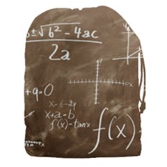 Mathematics Brown Drawstring Pouch (xxxl) by snowwhitegirl