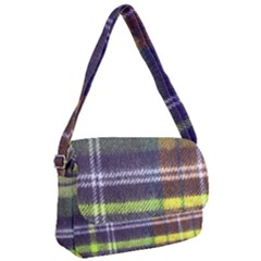 Yellow Plaid Flannel Courier Bag by snowwhitegirl