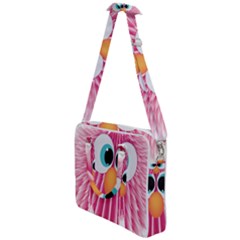 Bird Fluffy Animal Cute Feather Pink Cross Body Office Bag by Sudhe