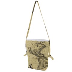 Map Vintage Old Ancient Antique Folding Shoulder Bag by Sudhe