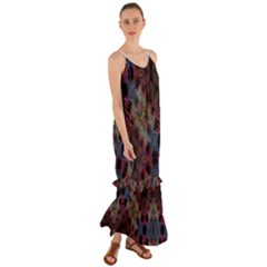 Abstract Animated Ornament Background Fractal Art Cami Maxi Ruffle Chiffon Dress