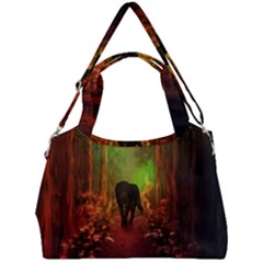 The Lonely Wolf In The Night Double Compartment Shoulder Bag by FantasyWorld7