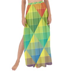 Background Colorful Geometric Maxi Chiffon Tie-up Sarong by Simbadda