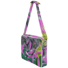 Tropical Greens Leaves Design Cross Body Office Bag by Simbadda