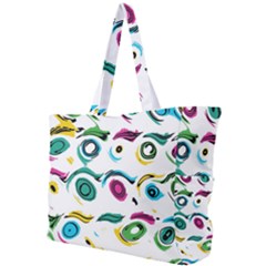 Distorted Circles On A White Background                Simple Shoulder Bag by LalyLauraFLM