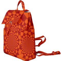 Fractal Artwork Abstract Background Orange Buckle Everyday Backpack by Sudhe