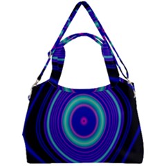 Digital Art Background Pink Blue Double Compartment Shoulder Bag by Sudhe