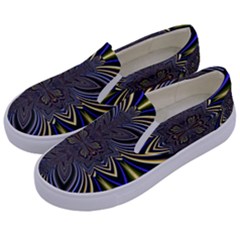 Abstract Artwork Fractal Background Kids  Canvas Slip Ons