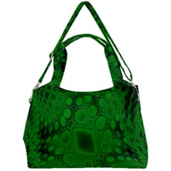 Background Texture Design Geometric Green Black Double Compartment Shoulder Bag by Sudhe