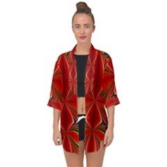 Abstract Abstract Art Fractal Open Front Chiffon Kimono by Sudhe