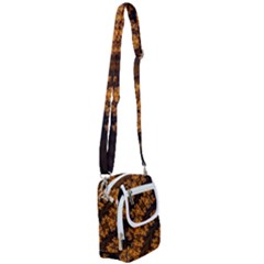 Abstract Fractal Pattern Artwork Flora Shoulder Strap Belt Bag by Sudhe