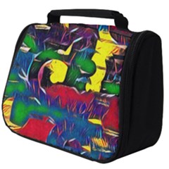 Colorful Shapes Abstract Painting                      Full Print Travel Pouch (big) by LalyLauraFLM