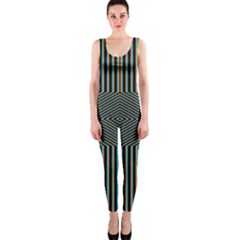 Cross Abstract One Piece Catsuit by Pakrebo