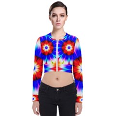 Abstract Digital Art Artwork Colorful Long Sleeve Zip Up Bomber Jacket by Pakrebo