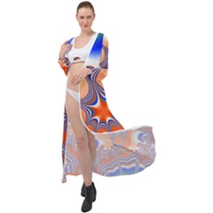 Abstract Art Artwork Fractal 2 Maxi Chiffon Beach Wrap