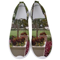 Columbus Commons In Late May  Men s Slip On Sneakers by Riverwoman