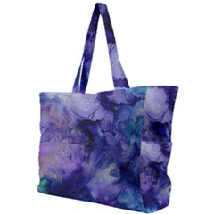 Blue Purple Ink                       Simple Shoulder Bag by LalyLauraFLM