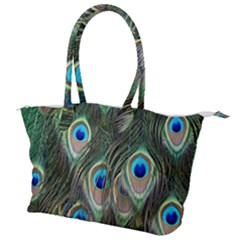 Peacock Feathers Peacock Bird Canvas Shoulder Bag by Wegoenart