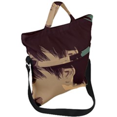 Punk Face Fold Over Handle Tote Bag by snowwhitegirl