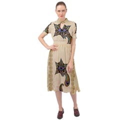 The Fantasy Eye, Mandala Design Keyhole Neckline Chiffon Dress