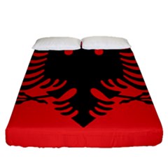 Albania Flag Fitted Sheet (queen Size) by FlagGallery