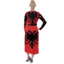 Albania Flag Velvet Maxi Wrap Dress View2