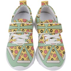 Pizza Slice Food Italian Kids  Velcro Strap Shoes by Pakrebo