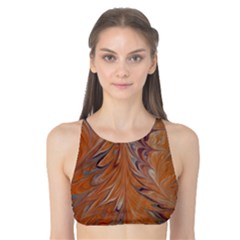 Marbled Paper Mottle Color Movement Tank Bikini Top by Pakrebo