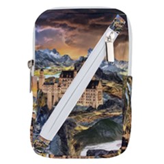 Castle Fantasy Landscape Stormy Belt Pouch Bag (small) by Pakrebo