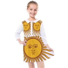 Argentina Flag Kids  Quarter Sleeve Shirt Dress by FlagGallery