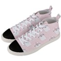 Pattern Pink Cute Sweet Fur Cats Men s Mid-Top Canvas Sneakers View2