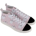 Pattern Pink Cute Sweet Fur Cats Men s Mid-Top Canvas Sneakers View3