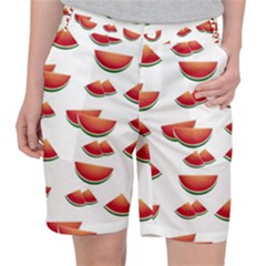 Summer Watermelon Pattern Pocket Shorts